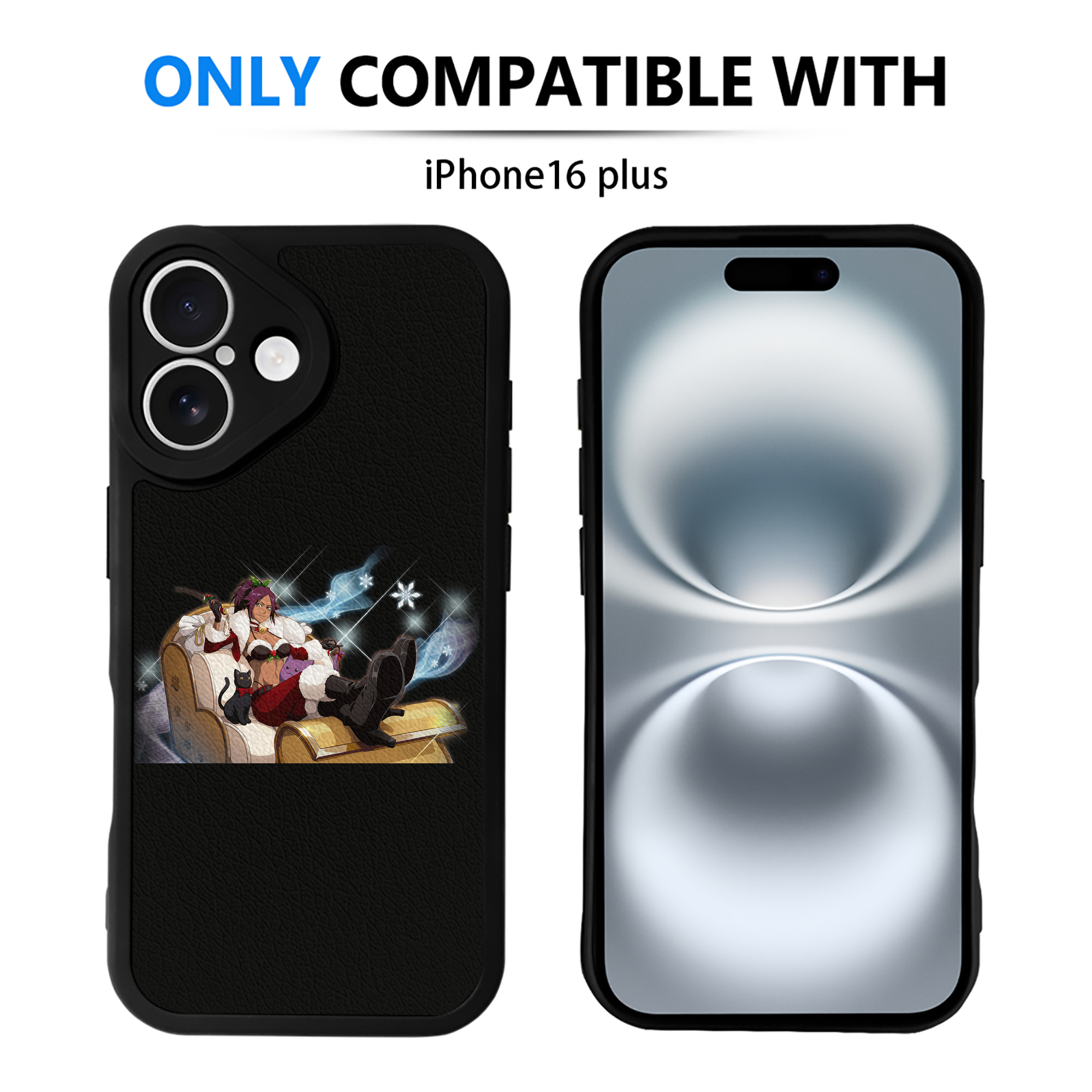 （画像用） ブリーチ 四楓院 夜一（しほういん よるいち） BLEACH Shihouin Yoruichi 【iPhone 16シリーズ対応】シリコンスマホケース（レザー調） 材質：シリコン